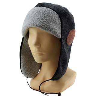 Шапка НОРДИК Трикотаж на искусст. овчине цвет ГРАФИТ р - XL